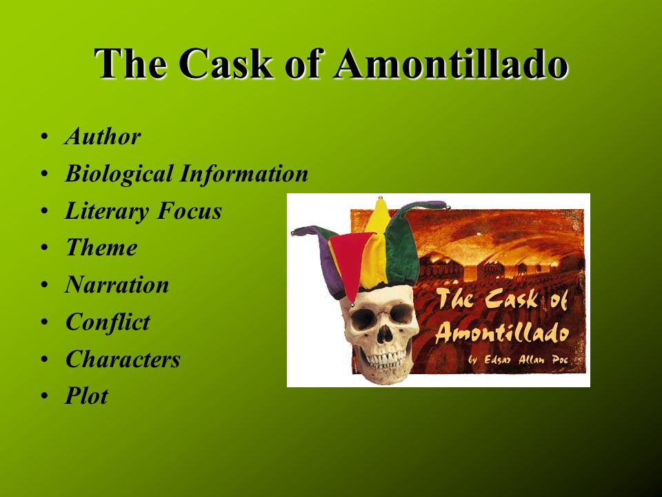 Expository essay on the cask of amontillado