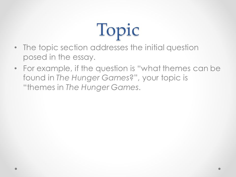 Original Essay