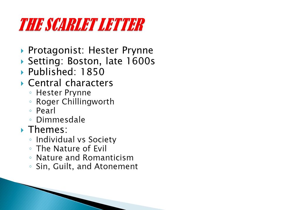 hawthorne the scarlet letter puritan era mid late 1600s what is the setting of the scarlet letter