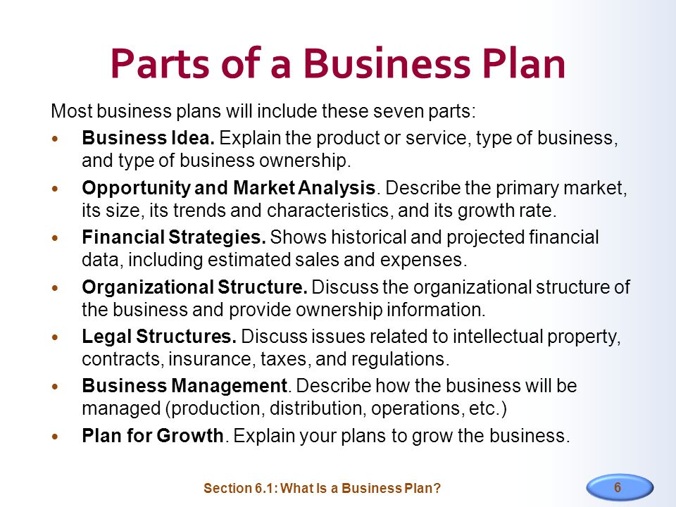 Parts Business Plan