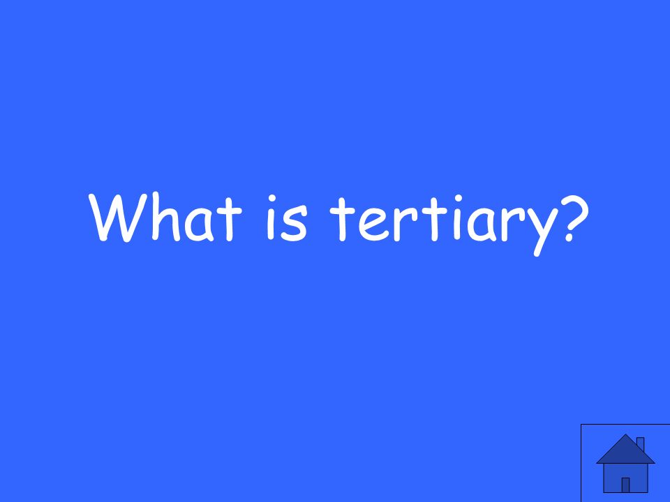 What is tertiary