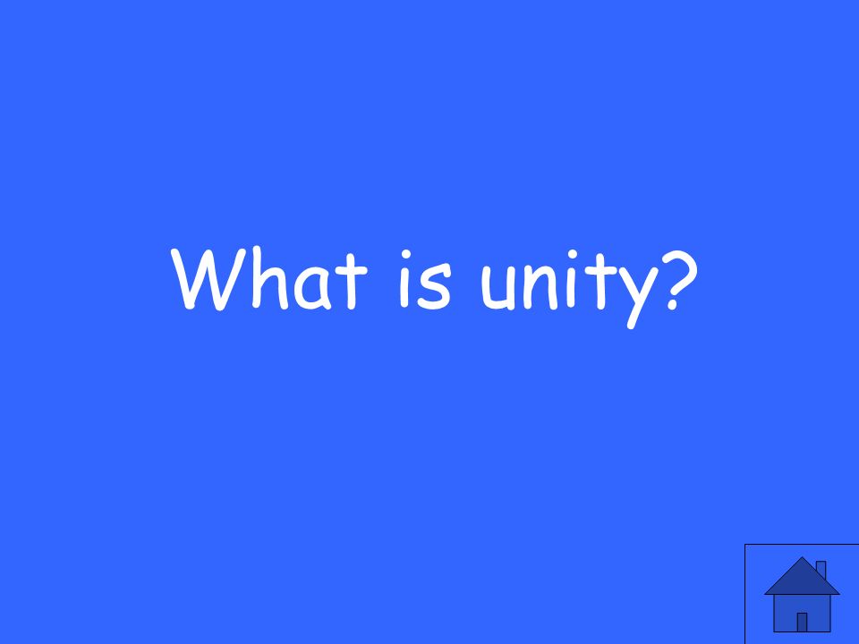 What is unity