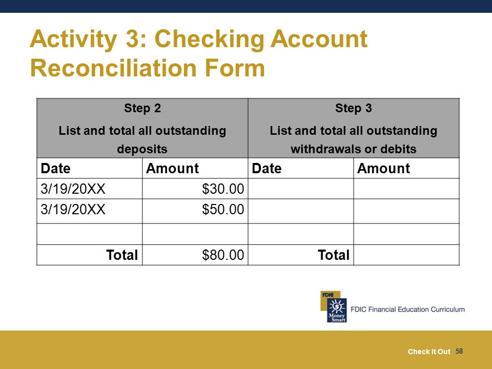 check reconciliation form