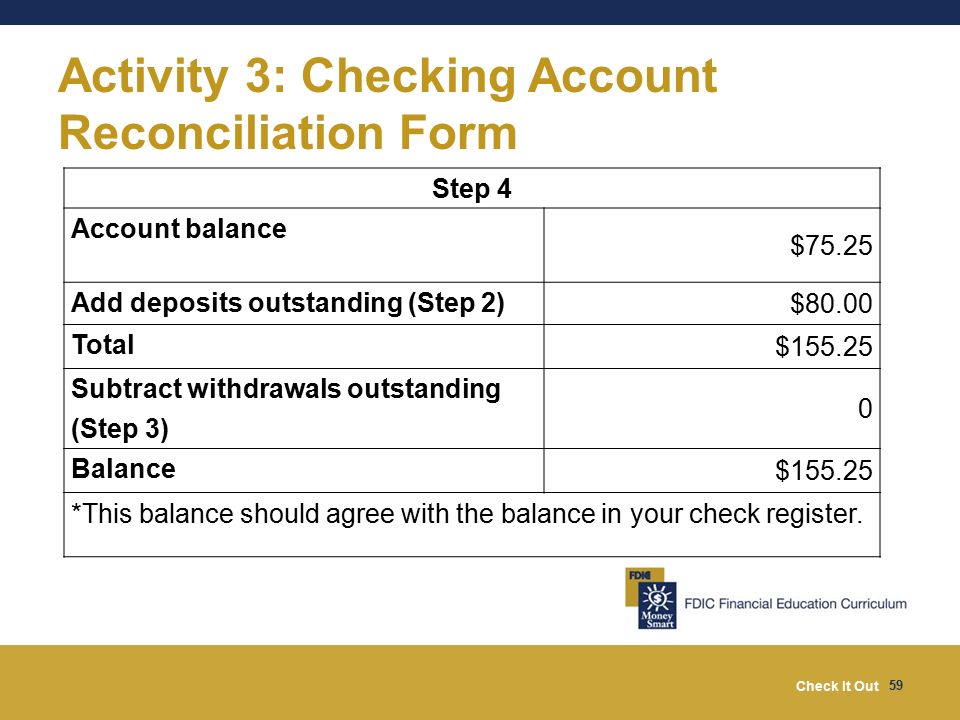 check reconciliation form