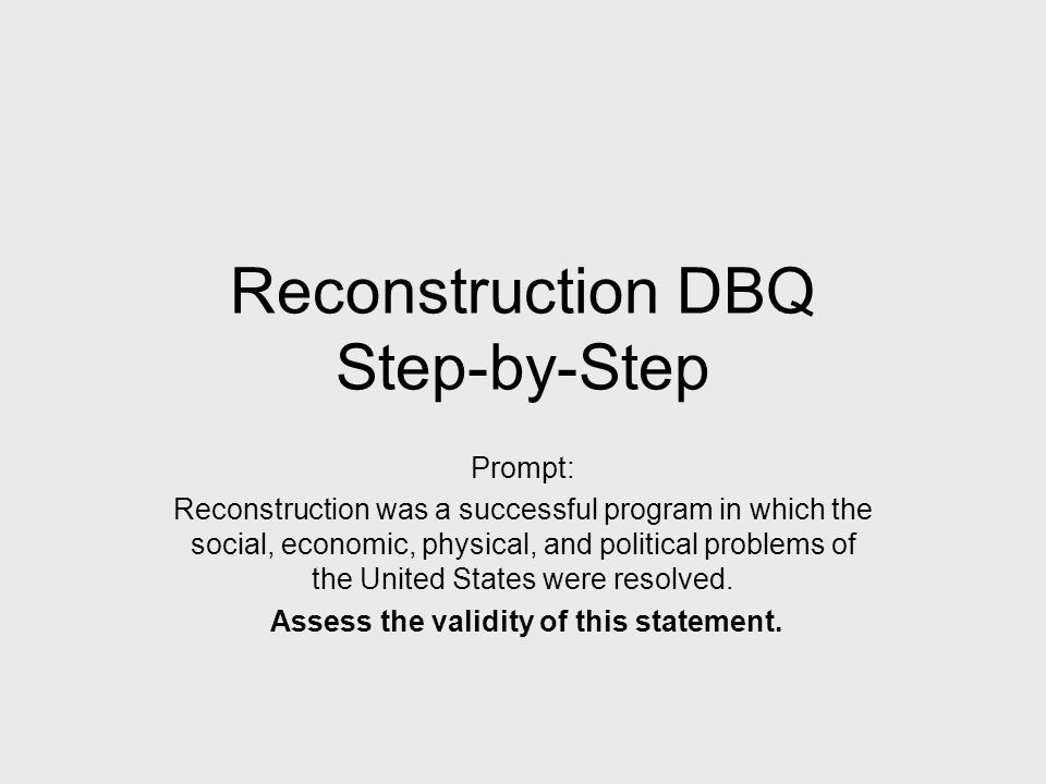 Reconstruction Era Essay