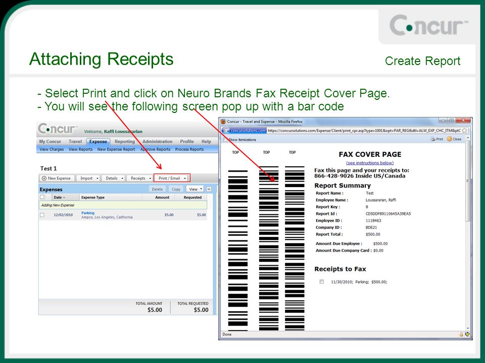 electronic expense reports