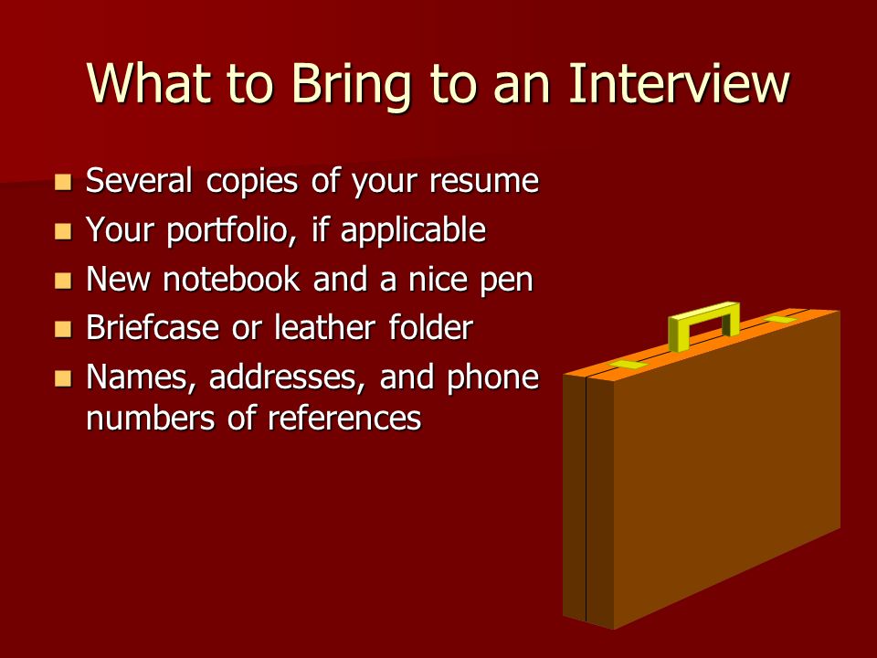 Interview copies of resume
