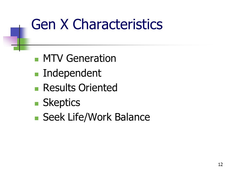 gen x characteristics