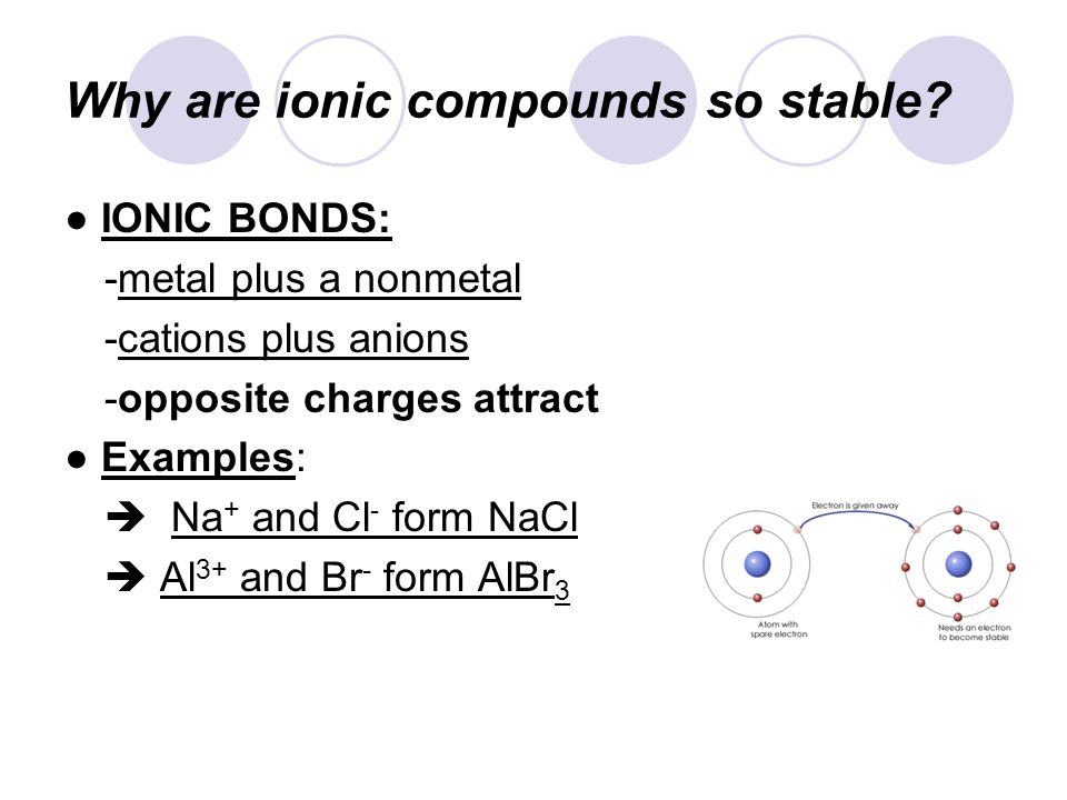 Why are ionic compounds so stable.