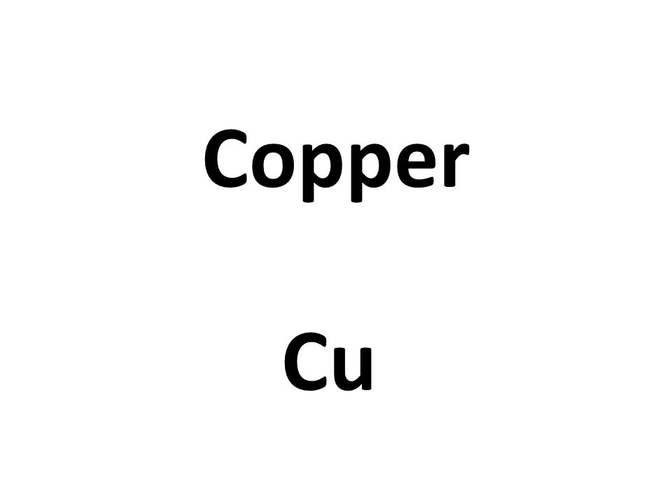 Copper Cu