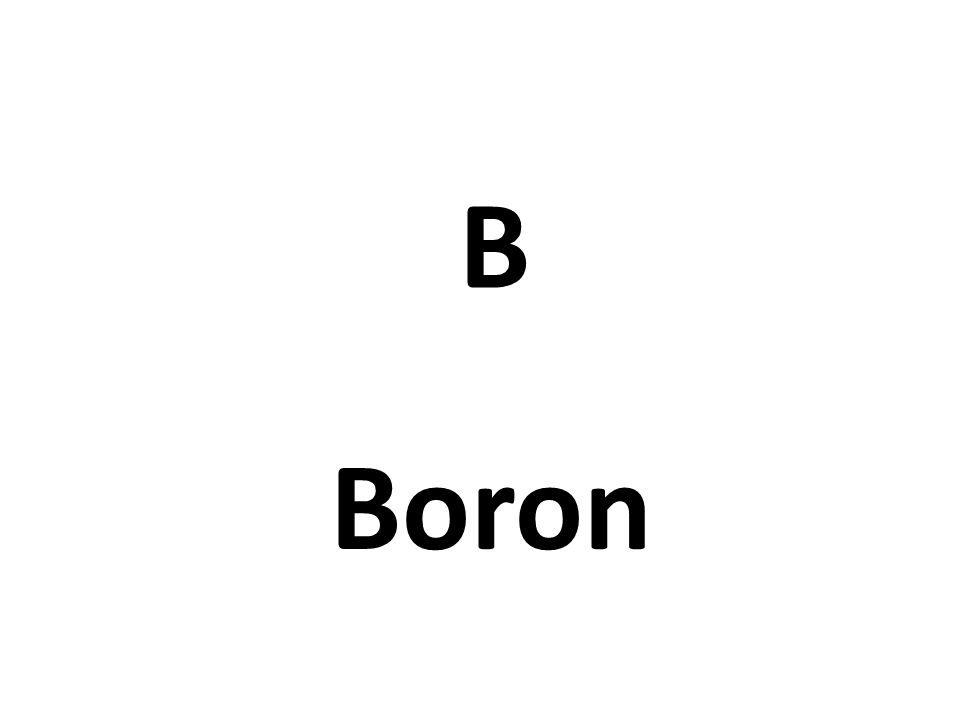 B Boron