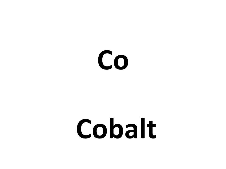 Co Cobalt