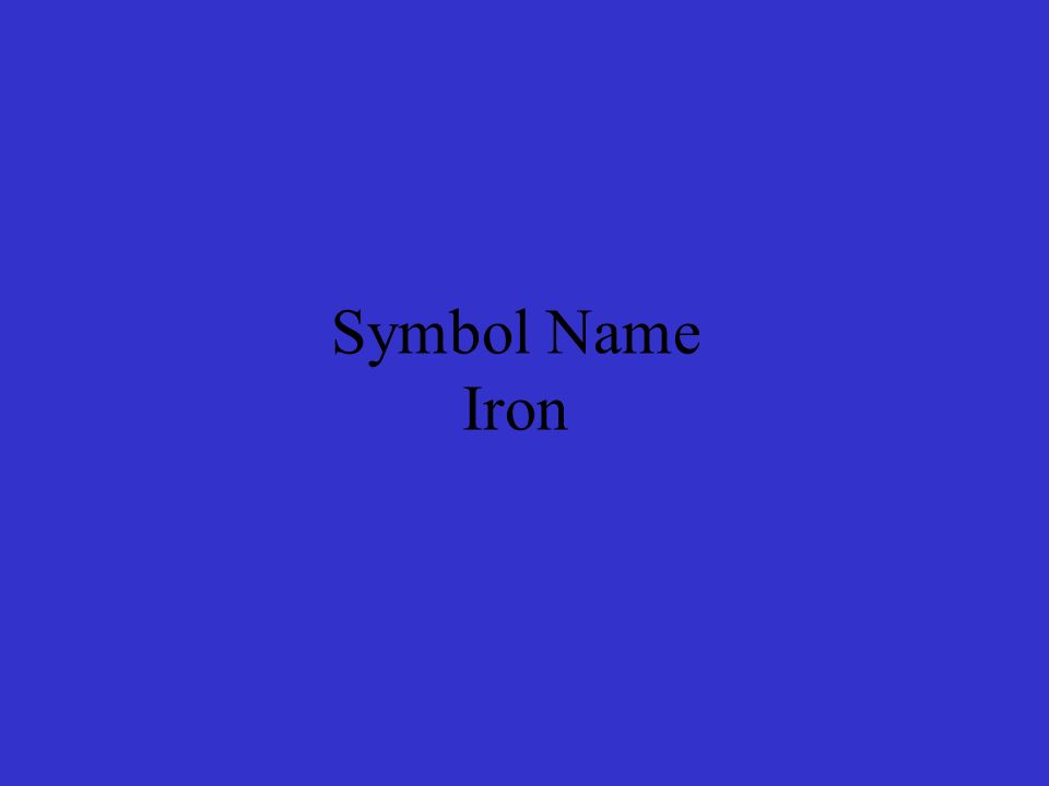 Symbol Name Iron