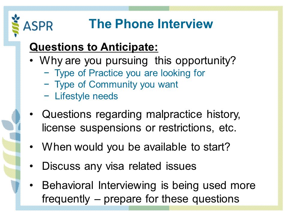 behavioral type interview questions