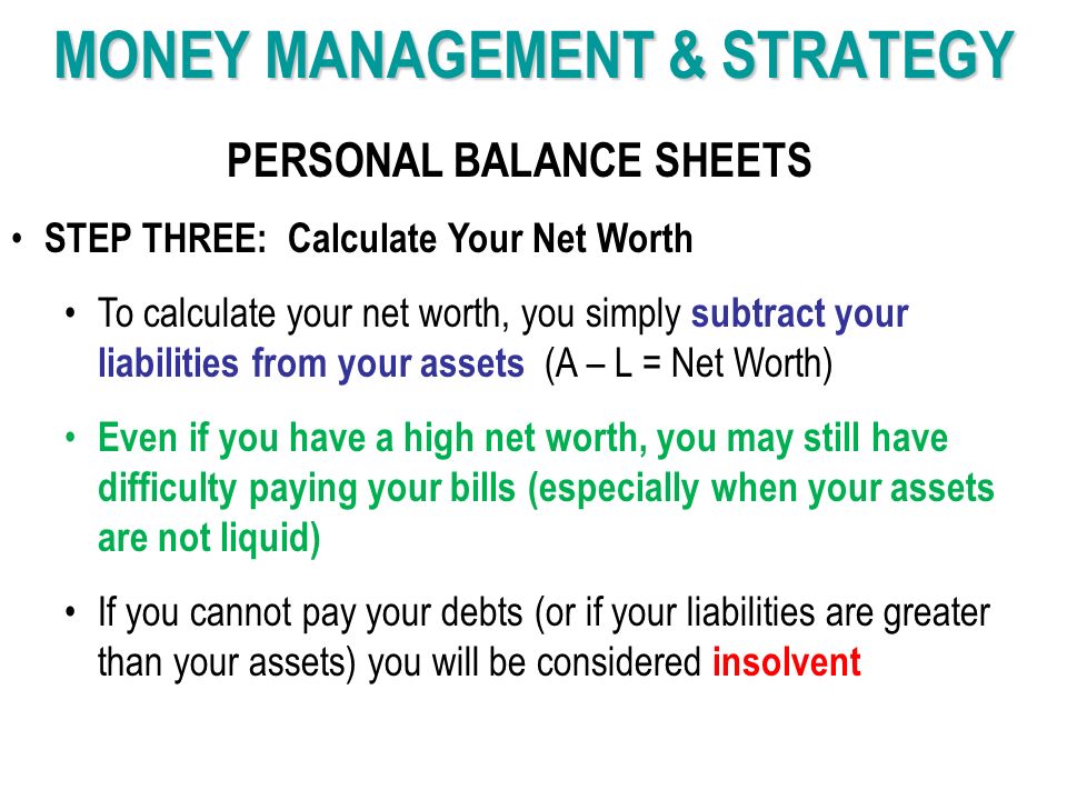what is my liquid net worth