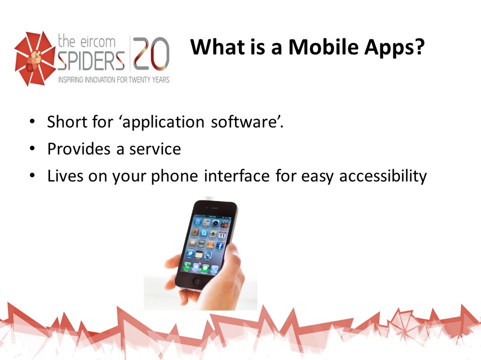 What is a Mobile Apps. Short for ‘application software’.
