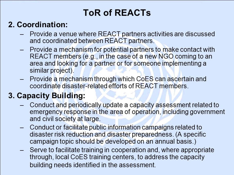 ToR of REACTs 2.