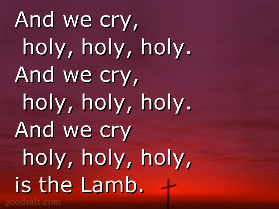 And we cry, holy, holy, holy. And we cry, holy, holy, holy.