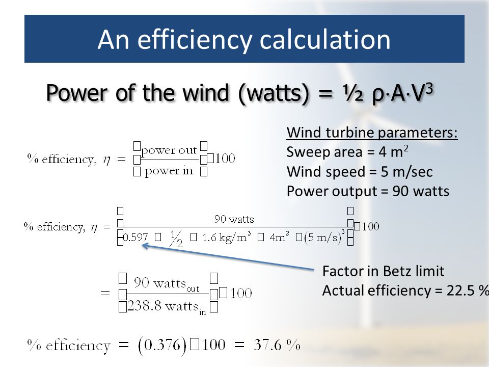 wind turbine efficiency