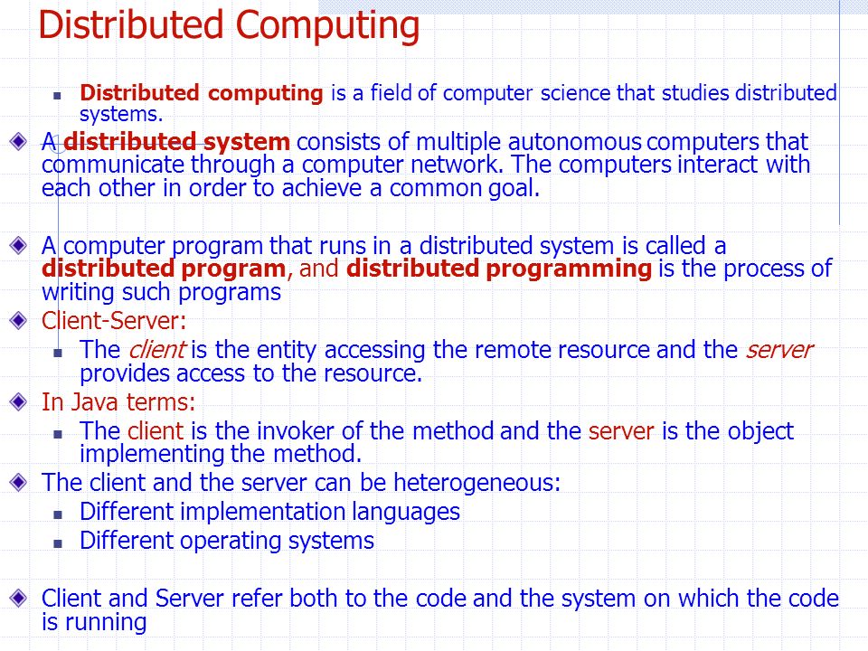 distributed computing