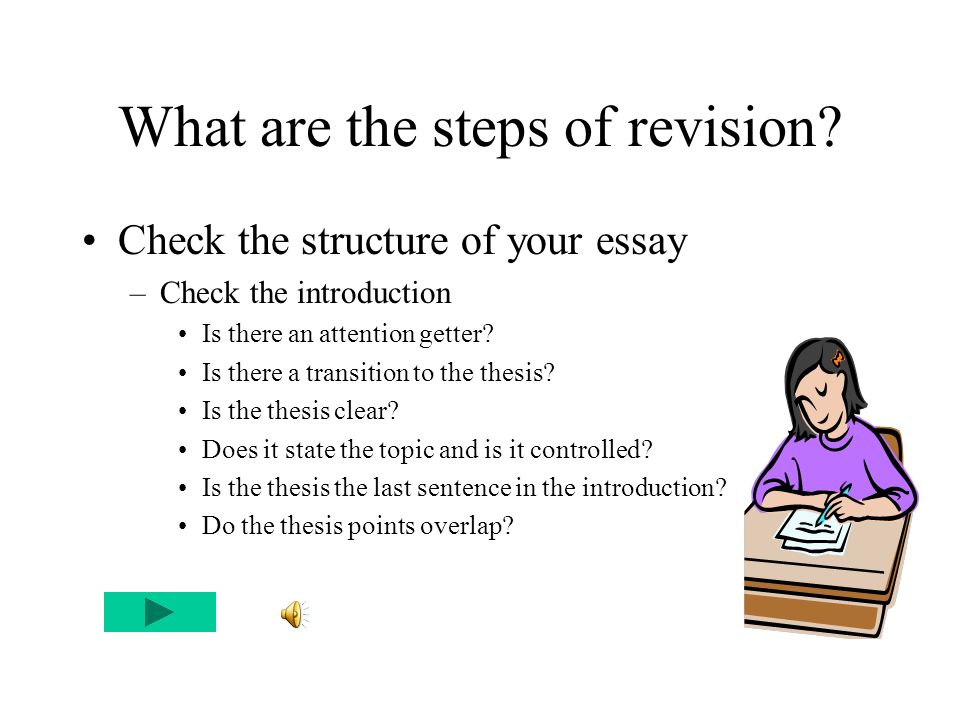 What are the steps of revision.