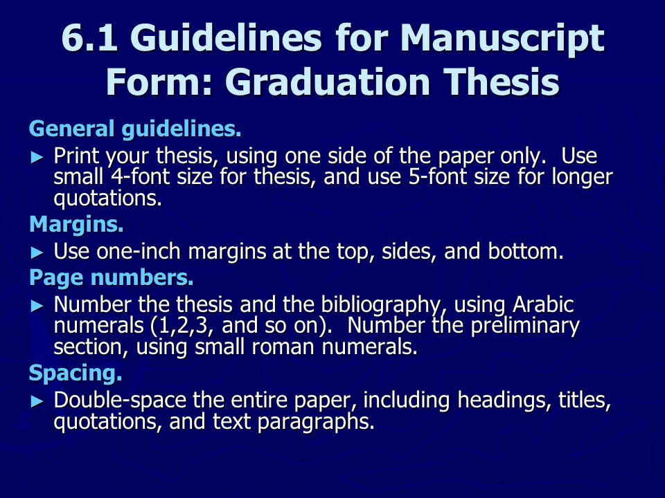 Graduate Thesis Papers