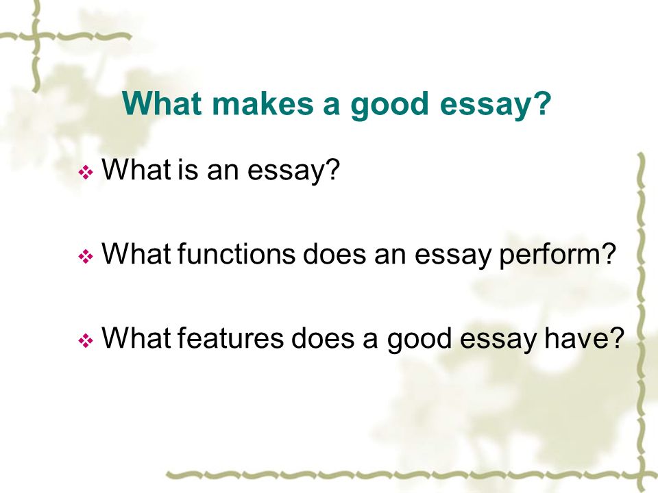 list the features of an essay The following is a guide to successful writing both in the english department and other departments at calvin college essay will be free of characteristics. list the features of an essay The following is a guide to successful writing both in the english department and other departments at calvin college essay will be free of characteristics.
