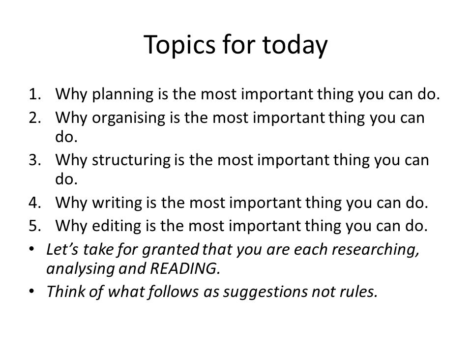 Structuring A Dissertation