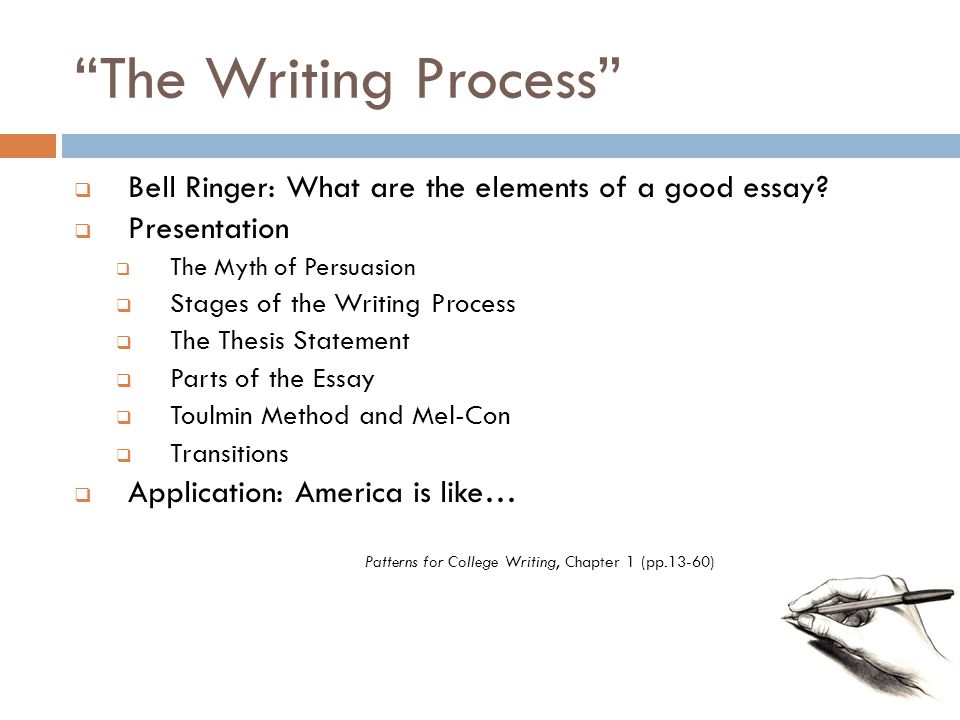 Elements of the essay