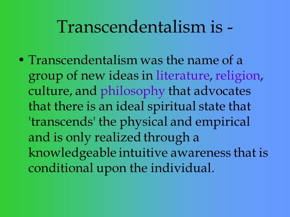 transcendentalism essay topics
