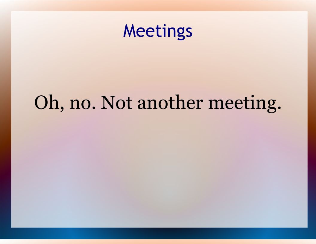 presentation meetings