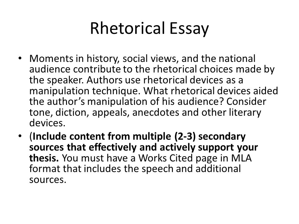 rhetorical essay example