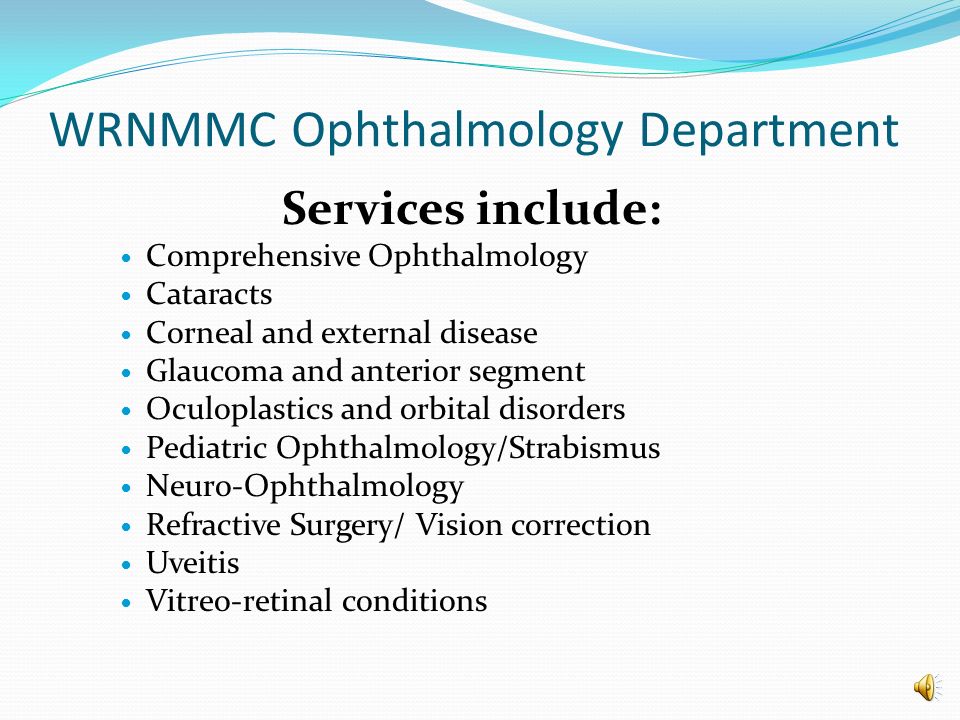 Walter Reed National Military Medical Center Nation S 4 Wrnmmc Ophthalmology Department 11 Ophthalmologists 1 Clinic Nurse Manager Surgical Front Desk Staff Secretary 7