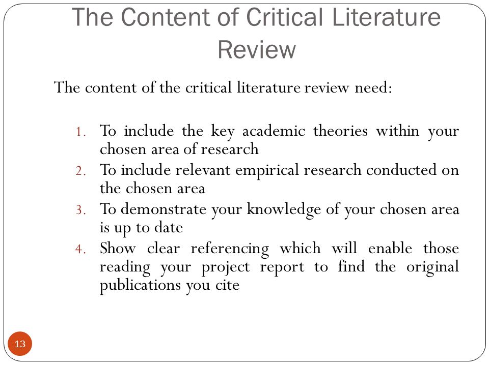 Review Of Literature For Project