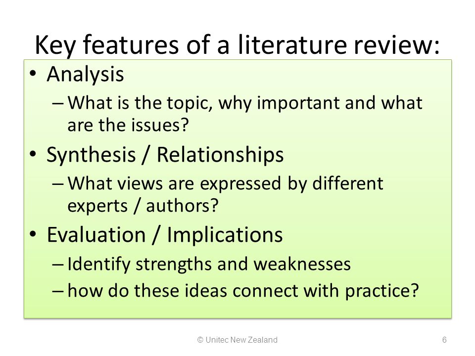 Extended literature review