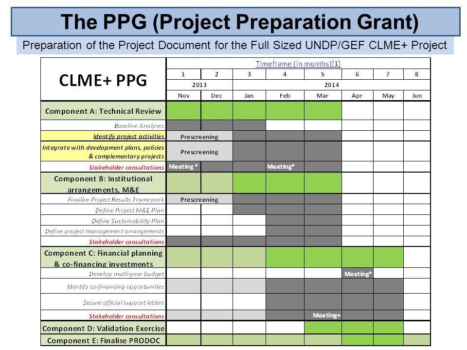 Preparation of the Project Document for the Full Sized UNDP/GEF CLME+ Project The PPG (Project Preparation Grant)
