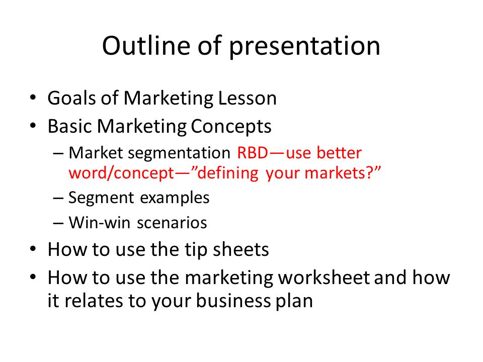 basic marketing concepts
