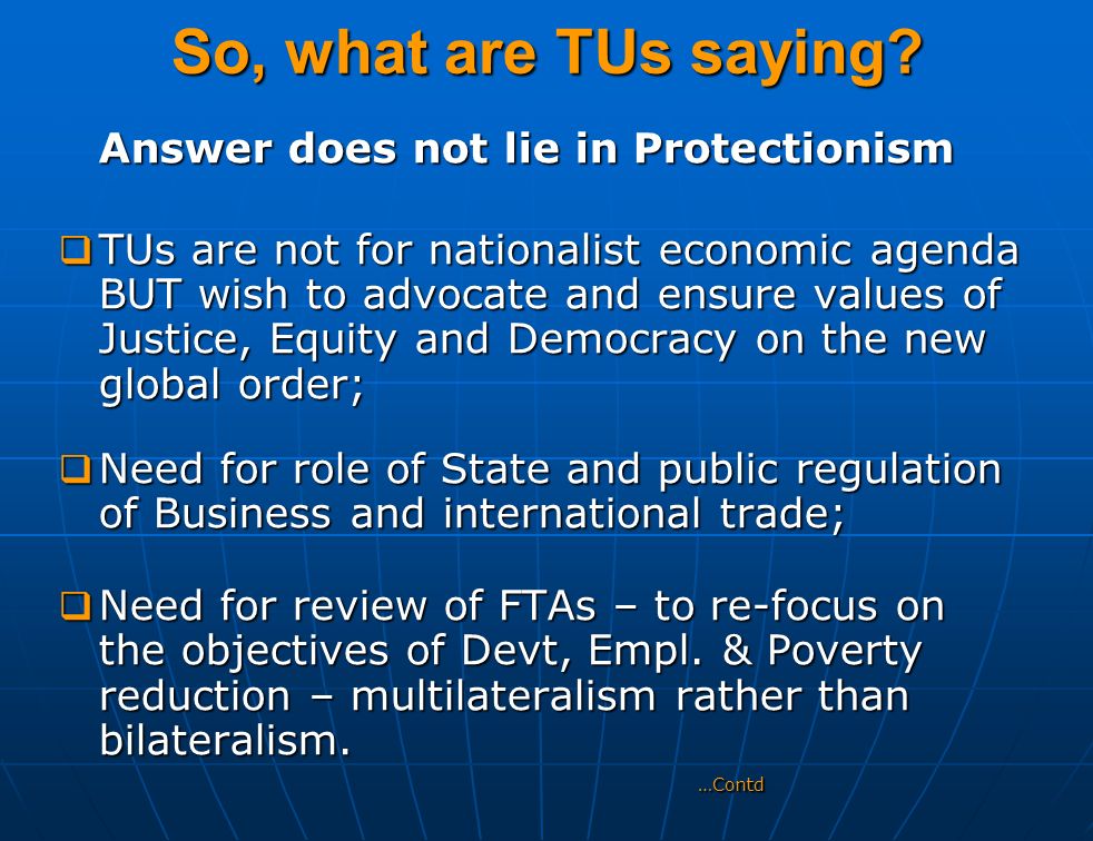 So, what are TUs saying.