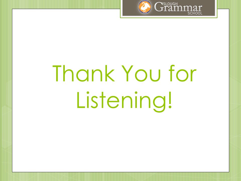 Thank You for Listening!