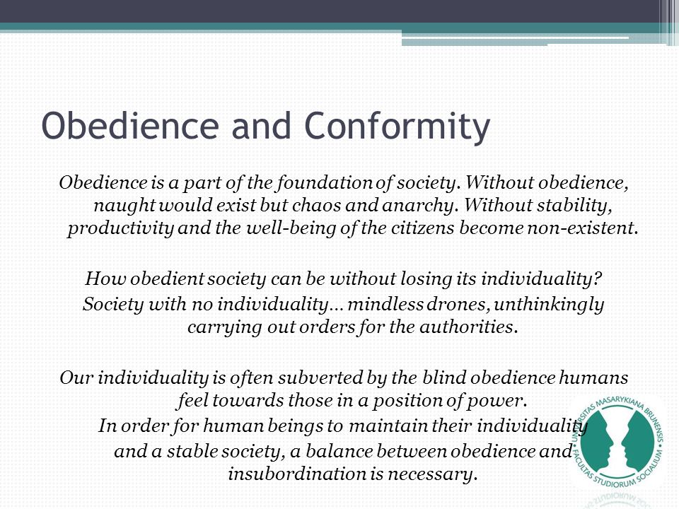 psy 285 obedience Study psy285 social psychology: why can't we all just get along from university of phoenix view psy285 course topics and additional information. psy 285 obedience Study psy285 social psychology: why can't we all just get along from university of phoenix view psy285 course topics and additional information.