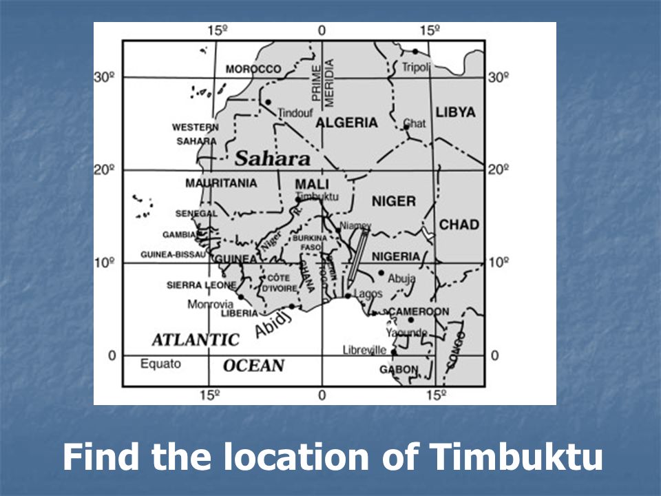 Find the location of Timbuktu