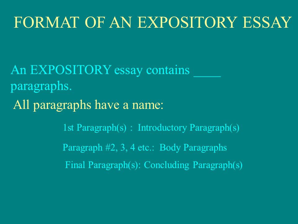WHAT IS AN EXPOSITORY ESSAY.