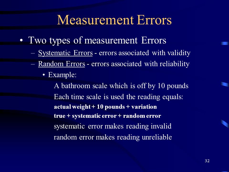 types of measurement types of measurement