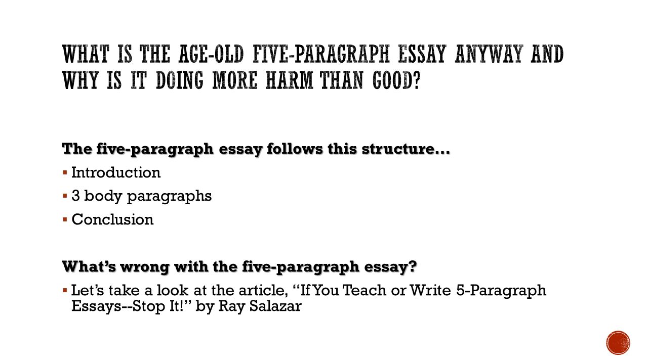 teaching the five paragraph essay