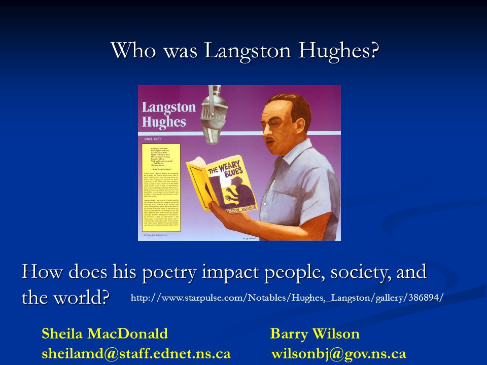 Who was Langston Hughes.