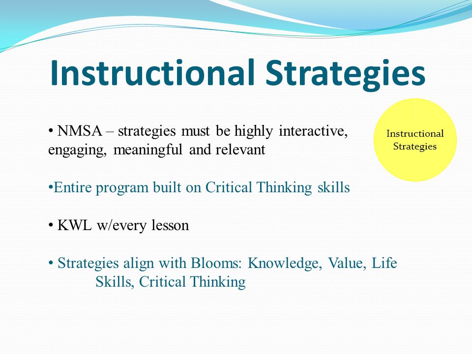 instructional strategies for critical thinking instructional strategies for critical thinking