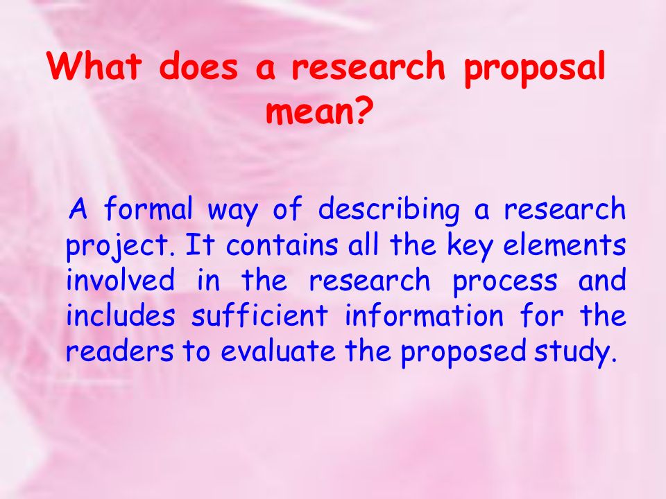 What is proposal and how to write it
