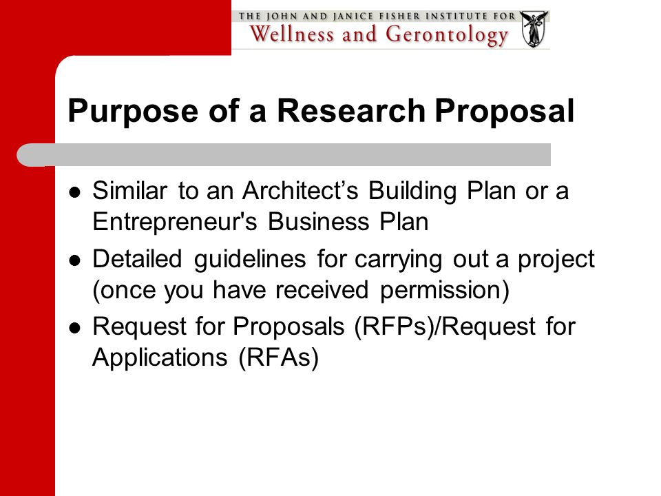 Purposes Of Research Proposal