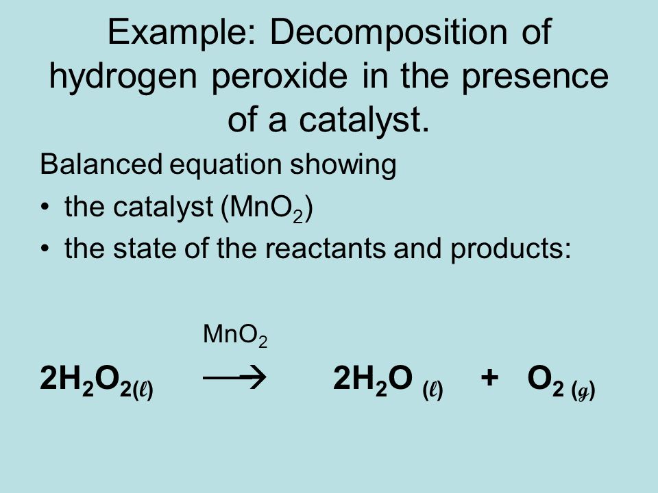 Chemical Equation For Hydrogen Peroxide Talkchannels Decomposition Balanced Equation Talkchannels
