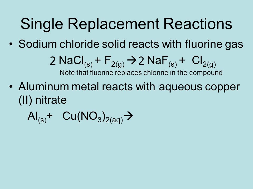 Single Displacement Equation Talkchannels 41 Single Replacement Ch 9 Chemical Reactions Equations Zn I 2 Reactants